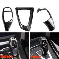 For BMW Carbon Fiber Texture Car Gear Shift Panel Frame Gear Knob Cover Head Trim for BMW F30 F10 F15 F07 F20 F21 F22 F32 F34 F3