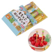 42Types Animal Farm Fruit Fork Mini Cartoon Children Snack Cake Dessert Food Fruit Pick Toothpick Bento Lunches Party Decor 1set