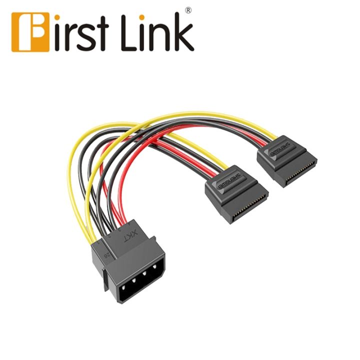 20cm Laptop Adapter New 4pin Ide Molex To 2 Serial Ata Sata Y Splitter Hard Drive Power Supply