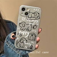 Silvery Electroplate Phone Case Compatible for IPhone 11 14 13 Pro Max 12 Pro XS Max XR X 8 7 6S Plus Mini Cute Dog Casing TPU Silicone Shockproof Cover