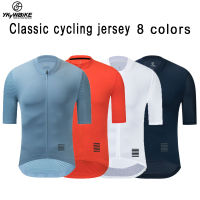 Men’s Cycling Jersey Breathable Bike Shorts Rear Pockets Mountain Cycling Top Woman Road Bicycle Clothing Reflective Summer