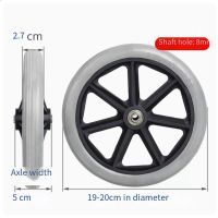 1pcs  8" Wheelchair Casters Small Cart Rollers Chair Wheels Accessories Grey Rubber Small Non Marking Wheelchair Wheel Replace Furniture Protectors Re