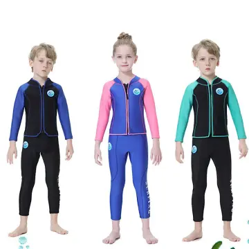 Wetsuit Kids Boys Girls Toddler Youth, Full Child Wet Suit Neoprene Thermal  Swimsuits 2.5mm and 3mm Back Zipper Long Sleeve for Swimming Diving