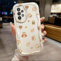 เคสเคสโทรศัพท์นิ่มสาวน่ารักลายคลื่นหมีไอศกรีมปลอกสำหรับ Samsung A32