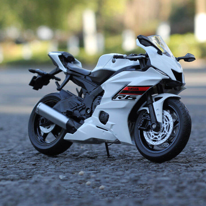 welly-112-yamaha-yzf-r6-die-cast-รถจักรยานยนต์รุ่นของเล่นรถคอลเลกชัน-autobike-shork-absorber-off-road-autocycle-ของเล่น-car