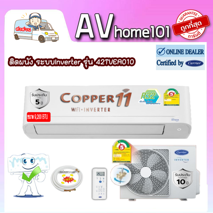 carrier-รุ่น42tvea010-copper-11-แอร์ผนัง-ขนาด-9-200-บีทียู