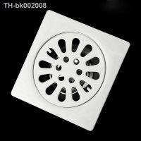 ❈ 4 Inch Stainless Steel Square Floor Drain Bathroom Drains Deodorization Shower Waste Drainer Single-Purpose Drain