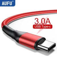 AUFU USB ชนิด C สายเคเบิลสำหรับ S10 S20 P30โทรศัพท์มือถือสาย USB C สำหรับชาร์จเร็ว USB สาย C ชนิด C ที่ชาร์จไฟไมโครยูเอสบีสาย USB