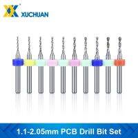 PCB เจาะ Bit Set 1.1-2.05mm PCB Print Circuit Bord เจาะ Bit 3.175mm Shank Tungsten Carbide Micro เจาะ Bit 10pcs