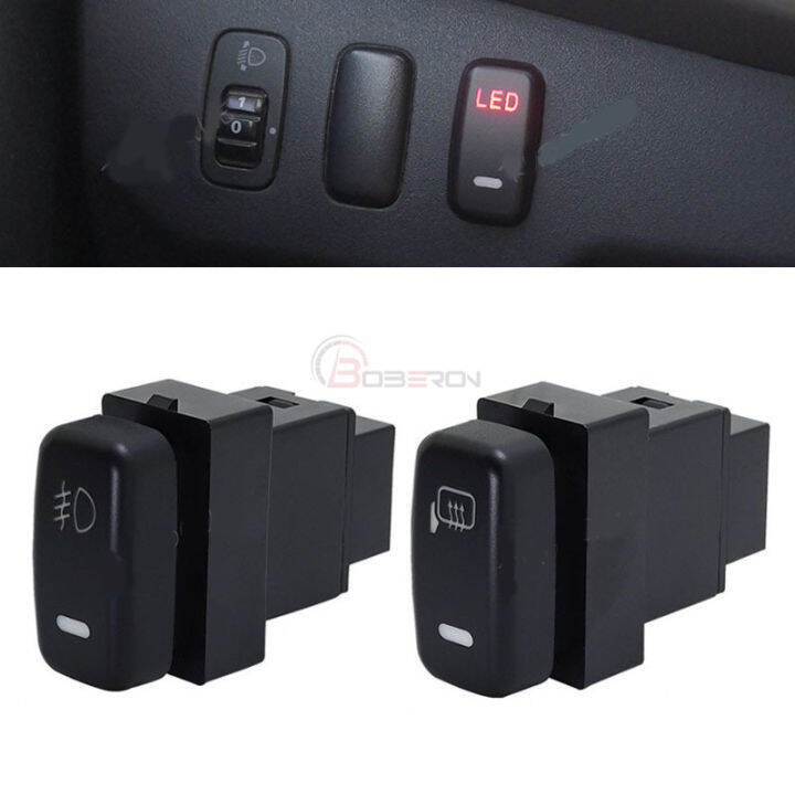 Car LED Key Fan Electronic Dog Fog Lights Battery Mirror Switch Button ...