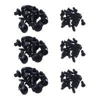 60 Pcs 8mm x 20mm Car Buckle Black Seal Clips