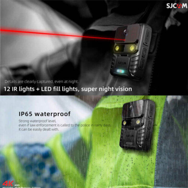 sjcam-a50-4k-1080p-กล้องติดตัวตำรวจ-police-body-camera-ถ่ายภาพในที่มืด-night-vision-laser-positioning-action-camera-extra-battery