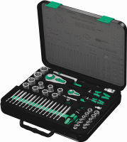 Wera 05160785001 8100 SA/SC 2 Zyklop Speed Ratchet Set, 1/4" drive and 1/2" drive, metric, 43 pieces