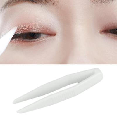 Double Eyelid Stickers Tweezers Plastic Eye Makeup Tools O6U2