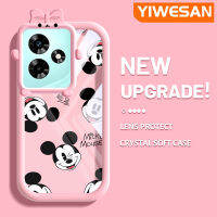 YIWESAN เคสสำหรับ Infix 30 Pro ขายดี30i ร้อน20 Play 20i Hot 9 Play กระแสแฟชั่นแบรนด์ Mickey Mouse Softcase น่ารัก Tpu ใสกรอบสีเคสกันกระแทกกล้อง