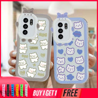 เคส OPPO A16 A95 A57 A55 A7 A15 A54 A5S A3S A56 A76 A96 A5 A9 A31 A53 A33 2020 A12 A1K A16E A16K A54S Reno 5 Lite 5F A74 A15S A52 A11K A92 A35 A11 A93 A32 A72เคสสัตว์ประหลาดน้อยหมีขาวน่ารัก