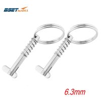 2PCS 6.3mm Marine Grade 316 Stainless Steel Quick Release Pin for Boat Bimini Top Deck Hinge Marine hardware Boat