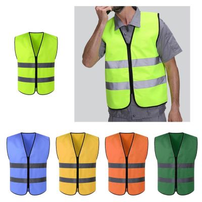 High Visibility Zipper Front Safety Vest With Reflective Strips Premium 5 Colors Optional