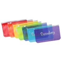 A6 Binder Pockets Week Printed 6-Holes Colorful Bills Files Organizer Binder Pouch Folders Home