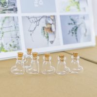 【hot】 10Pcs 2ml Obliquely Small Transparent Glass Ornaments with Crafts Perfume Wishing Sub Bottles Vial