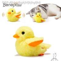 Benepaw ของเล่นแมวทำจากผ้ากำมะหยี่แบบโต้ตอบได้,เปิดใช้งานระบบสัมผัสเต้นกระพือปีกแบบชาร์จไฟได้สำหรับออกกำลังกาย