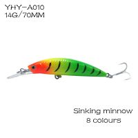 1pc 70mm 14g Tongue Fishing Lures Sinking Hard Swimbait