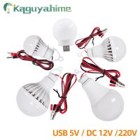 【CC】▲☞  Kaguyhime 12V/USB 5V/220V Camping Fishing Emergency Lamp Clip Bulb 9W 12W 15W Outdoor