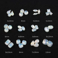 Pointback White Opal High Quality K9 Crystal Glass Nail Art Rhinestone  Apply To DIY Manicure Diamond Ornament Stone Accessories Adhesives Tape