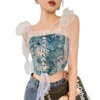 ผู้หญิง Retro สไตล์สลิงเสื้อกั๊ก Top Boned Overbust Body Shaper Bustier ไขมัน Tulle สายรัดหน้าอกสแควร์