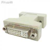 VGA SVGA RGB 15Pin Male to DVI-I 24 5 Female adapter Beige for video card