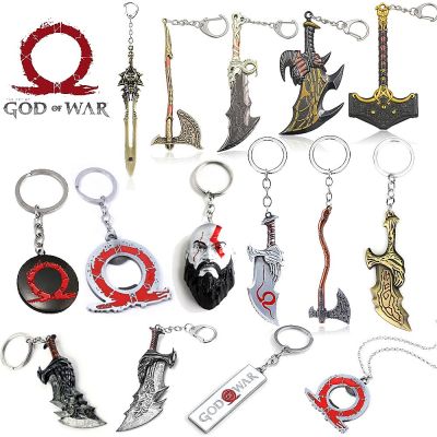 God of War Ragnarok Keychain Kratos Leviathan Axe Blades of Chaos Key Chain Weapon Pendant Keyring Gift Key Chains