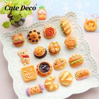 【Cute Deco】Fake Bread for Dessert(13Types)Hot Dog Bread/Cream Sand/Charm Button Deco/ Cute Jibbitz Croc Shoes Diy / Charm Resin Material for DIY