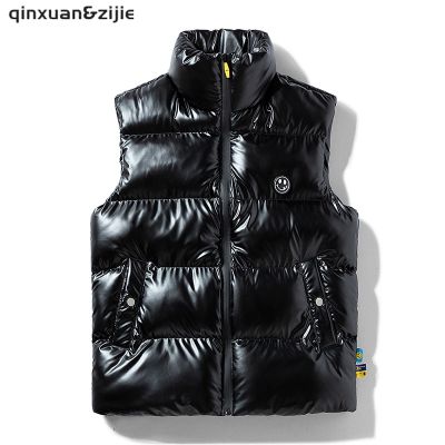 ZZOOI Casual Mens Jacket Sleeveless Vest  Thicken Waistcoat For Men Thermal Soft Vests Down Coats Male Cotton Winter Mens Vest  8XL