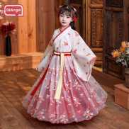 IQANGEL Đầm Bé Gái Đầm Phong Cách Trung Quốc Đầm Cổ Tích Đầm Thời Trang