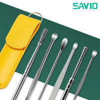 SAVIO ไม้แคะขี้หูสำหรับทำความสะอาด6ชิ้น,ไม้แคะหูไม้แคะขี้หูช้อนทำความสะอาดอุปกรณ์ดูแลสุขภาพ