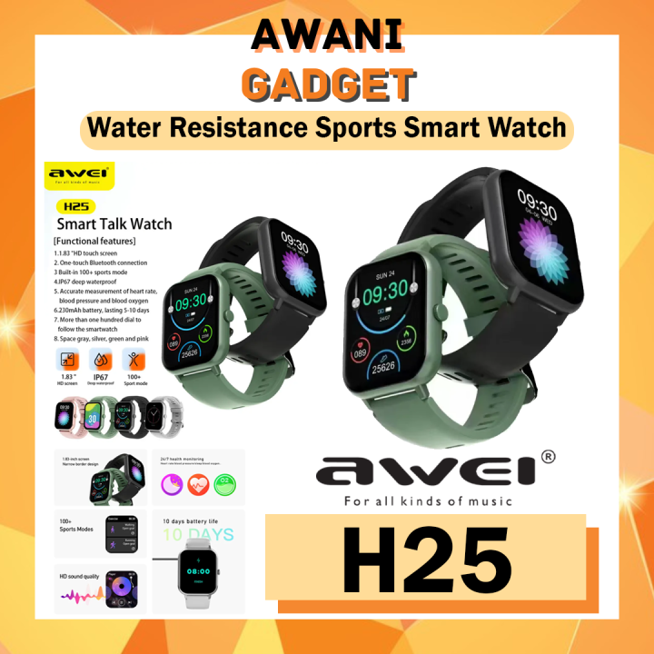 Awei H25 Wireless Sport Smart Watch Bluetooth Multi Sport Call Remind