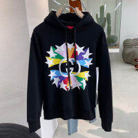 รุ่นสูง22 Tide ยี่ห้อ GCG ฤดูใบไม้ร่วงและฤดูหนาวรุ่น Starlight Five-Pointed Star Hooded Plus กำมะหยี่เสื้อกันหนาวผู้ชายและผู้หญิงเสื้อคู่