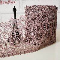 [HOT!] 1 Lot/5 Yards 9cm Width White Light Coffee Color Water Soluble Embroidered Lace Trim Apparel Sewing Border