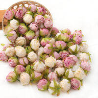 30pcs 3-4cm New Style Oil Rose Bud Artificial Silk Flowers Heads Wedding Decoration DIY Manual Wreath Small Craft Fake Flower Artificial Flowers  Plan