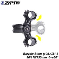 ZTTO Mountain Bike Road Bike bike steering wheel Adjustable Stem 31.8mm 25.4mm 60 Riser 90 110 130mm Fiting For XC Bicycle Parts