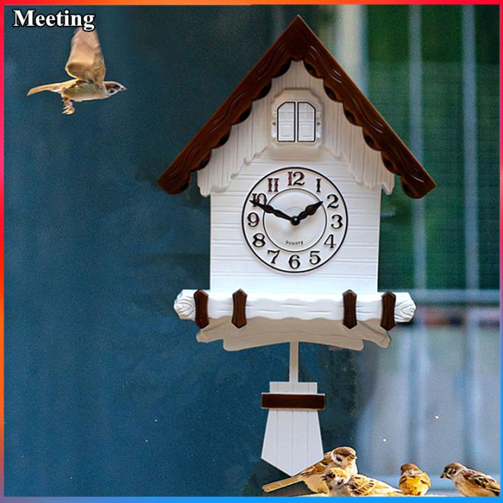 MEETING] Cuckoo Hourly Clock Wall Clock Silent Pendulum Clock Living Room  Children Creative Cartoon Clock Nordic Bird Cute Cuckoo Clocks Family  Gifts（H53cm * ） | Lazada