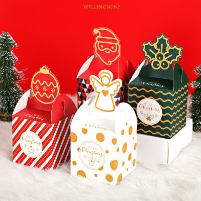 5ชิ้น/ชุดกล่องใส่แอปเปิลวันคริสต์มาสคริสต์มาสอีฟบรรจุภัณฑ์ผลไม้กล่องลูกอมของขวัญวันหยุดกล่องของขวัญ