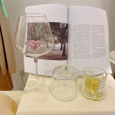 ที่แก้วก้านยาวแก้วบอโรซิลิเกตทรงสูงสุดสร้างสรรค์ถ้วยไวน์รูปนางฟ้าสีชมพูแก้วไวน์แดงแก้วค๊อกเทลสุดสนุก