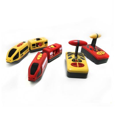Kids remote control magnetic electric train Toys Suitable for most brands of wooden rails childrenBirthday Gifts track toy