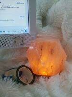 โคมไฟเกลือหิมาลายัน Himalayan Salt Lamp  USB รูปเพชร โคมไฟหินเกลือหิมาลัย  ใช้ในรถหรือหน้าคอม