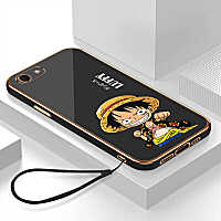 เคสโทรศัพท์ oppoa83 Cartoon Luffy สวยๆ หรูหรา 6D Plating ซิลิโคนรูปสี่เหลี่ยมกรอบโทรศัพท์เงาวาวฝาหลัง