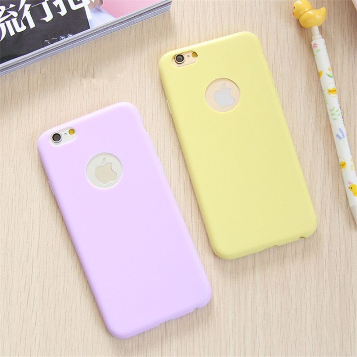 cold-noodles-hole-candy-case-สำหรับ-iphone-7-8-6-s-6-s-plus-5-5s-se-soft-solid-simple-สีสำหรับ-iphone-11-12-pro-x-xr-xs-max-ยางฝาครอบโทรศัพท์