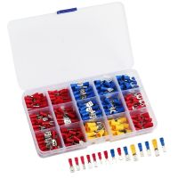 280Psc Cable Lugs Assortment Kit Wire Flat Female and Male Insulated Electric Wire Cable Connectors Crimp Terminals Set Kit Electrical Circuitry Parts