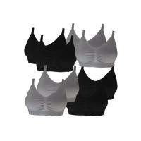 Perfect Bra ขายส่ง เสื้อชั้นในให้นมบุตร  เซต 8 ตัว (สีเทาx4/สีดำx4)