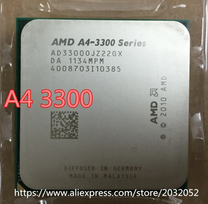 A4 1 AMD 3300 2.5Ghz 1MB 65W เครื่องประมวลผลซีพียู FM1ชิ้นส่วนที่เป็น ...
